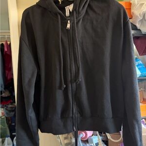 Divided Black Casual Hoodie black size large